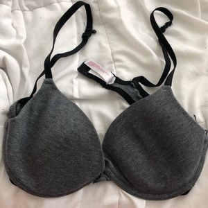 Women’s Grey & Black Bra